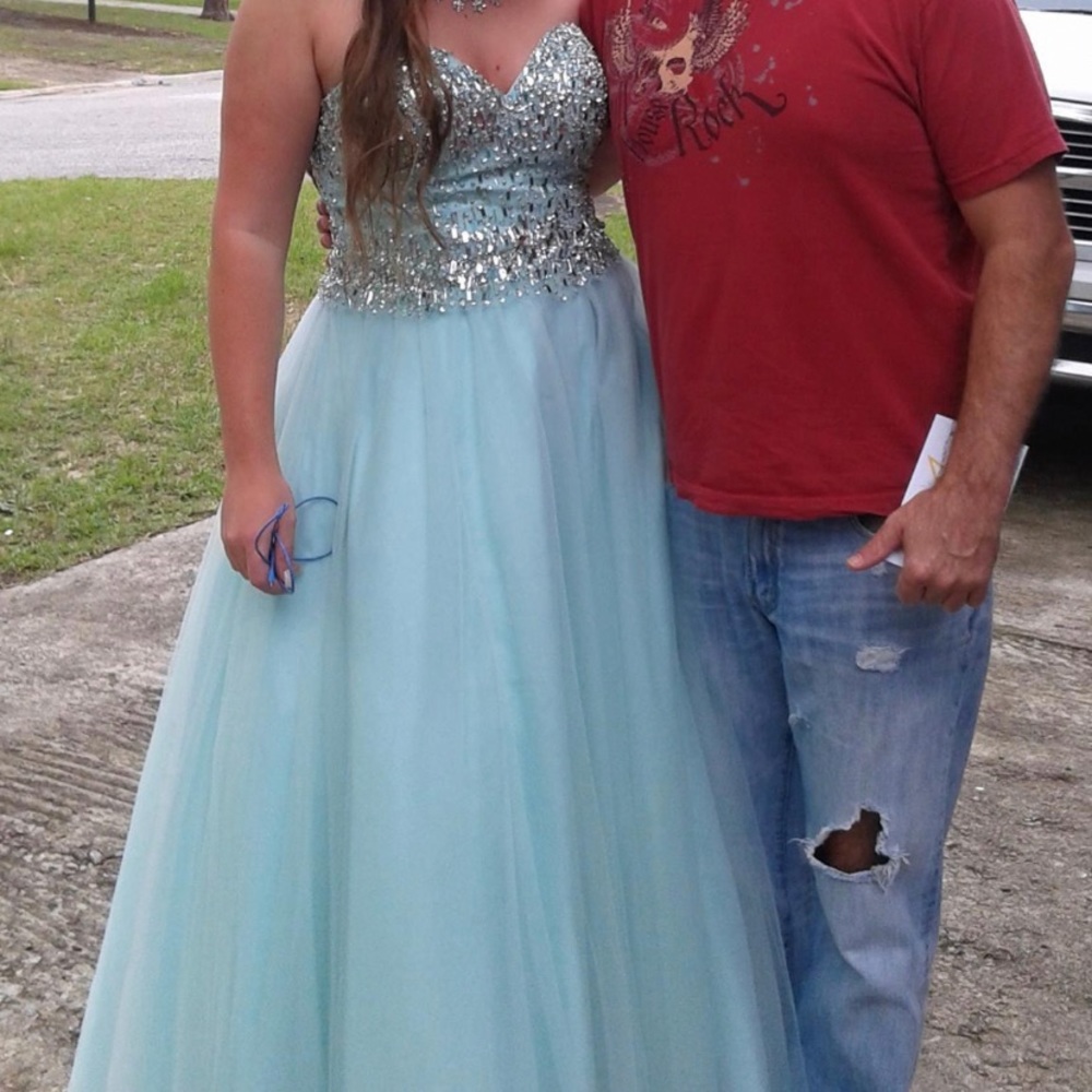Light blue prom dress